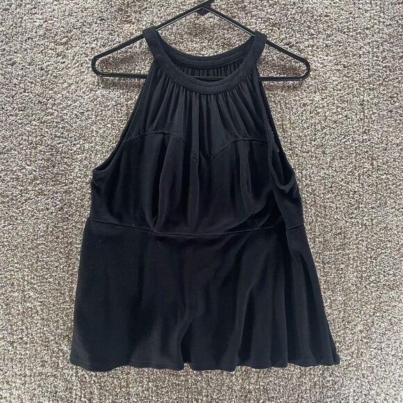 Torrid Shirt Womens 0 Black Tank Top Casual Pullover Preppy Plus Rayon Nylon - Picture 1 of 11